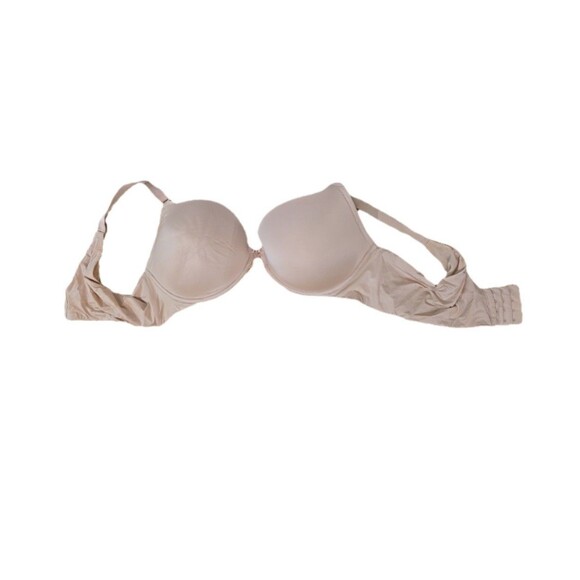 Torrid Curve Plunge Bra 46 DD UnderWire Nude Tan Adjustable Straps Smooth Sexy - Picture 1 of 7